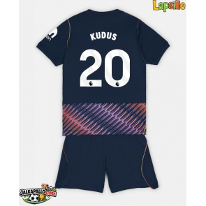Tottenham Hotspur Mohammed Kudus #20 Vieraspaita Lapsille 2026-27 Lyhythihainen (+ shortsit)